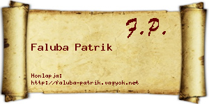 Faluba Patrik névjegykártya