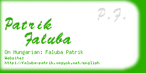 patrik faluba business card